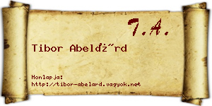 Tibor Abelárd névjegykártya